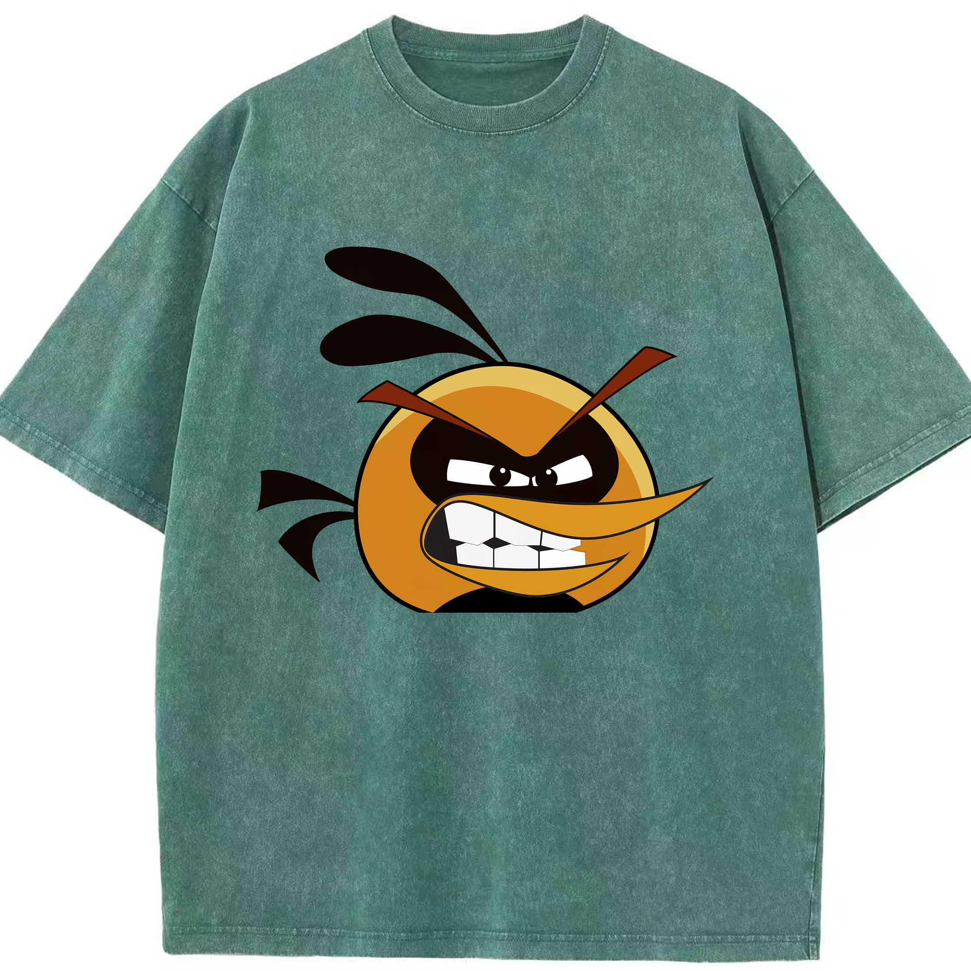 （画像用） Angry Birds アングリーバード 綿100% ヴィンテージ風 半袖Tシャツ（フロントプリント）
